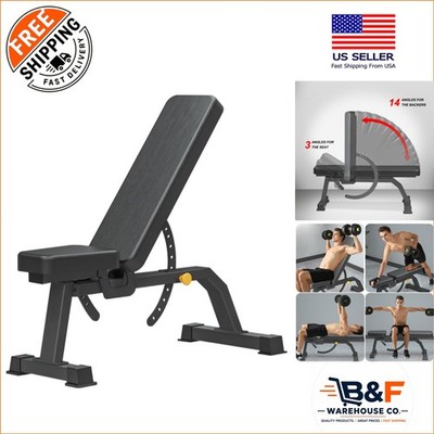 Luxury Adjustable Fitness Bench: Durable Steel/Comfort Leather, Black, 1000 lbs