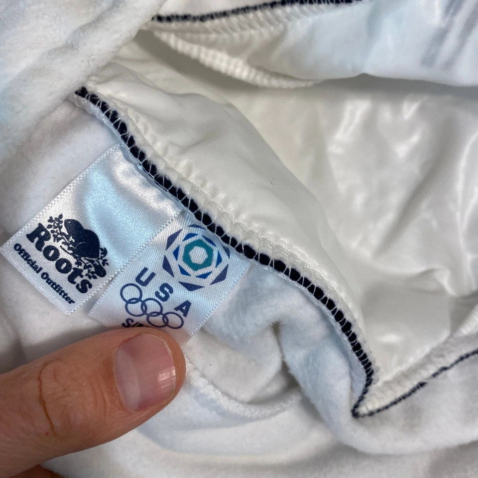 Gorro polar Roots USA Torino 2006 Juegos Olímpicos Blanco Azul Marino S M Foto 3 de 4