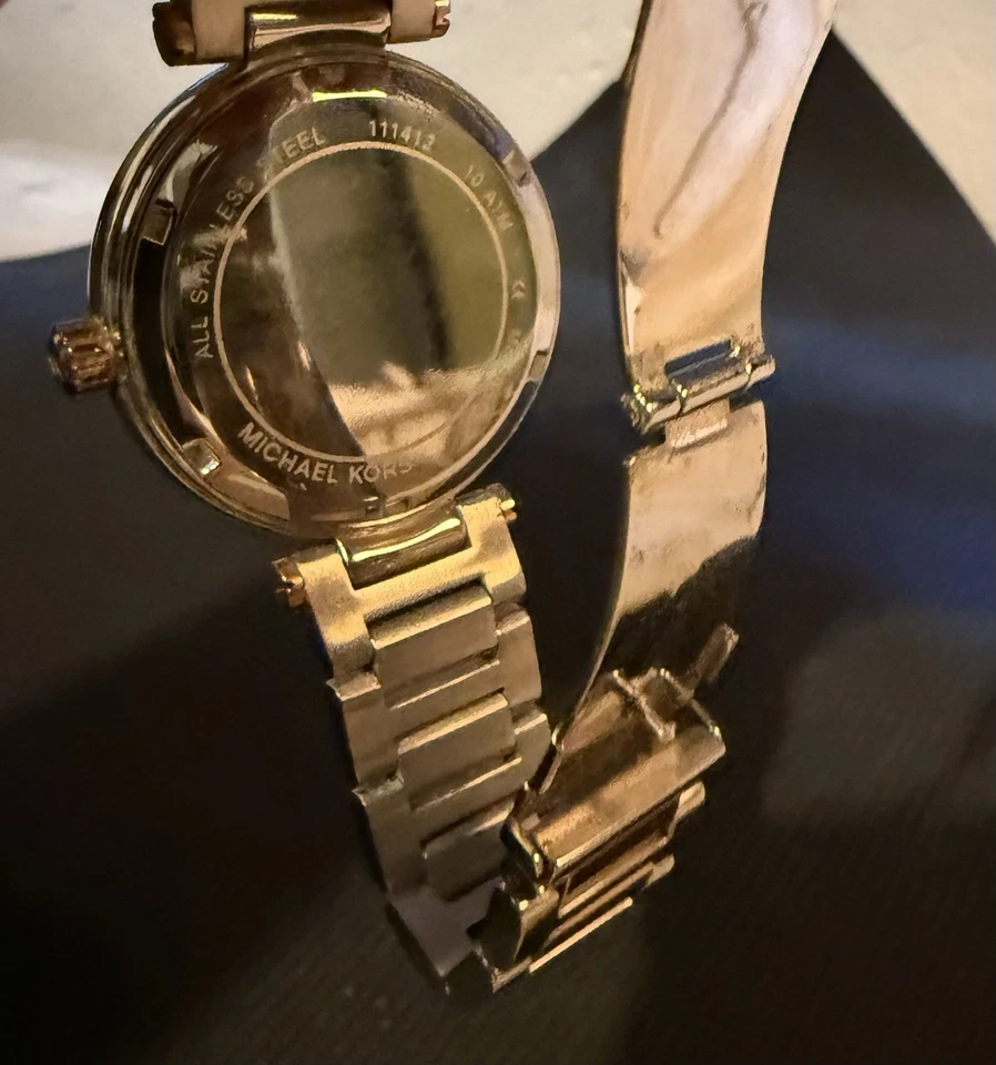 Michael Kors Women’s Black Dial Two Tone Stainless Steel Bracelet New Battery - Image 3 of 4