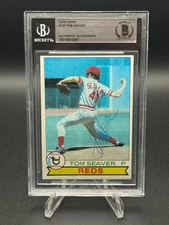 Signed Tom Seaver 1979 Topps #100 Reds 🔥 Beckett BGS Authentic Autograph