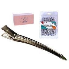 LQQKS Professional Duck Bill Clips 36 Pack Rustproof Metal Hair Salon Clips