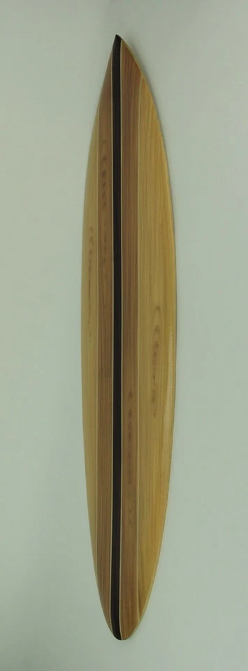 Tabla de surf de madera a rayas con arañazos y abolladuras colgante de pared 39 pulgadas Foto 2 de 4