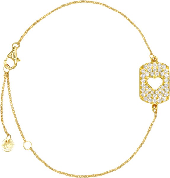 Jacques Lemans - Armband Herz Sterlingsilber Vergoldet Mit Zirkonia - SV-B259B-image