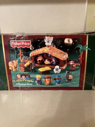 Vintage 1991 Fisher Price Little People Christmas Story Nativity Set w Box