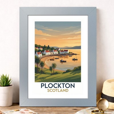 Plockton, Scotland Travel Poster Giclee Art Print 217-2