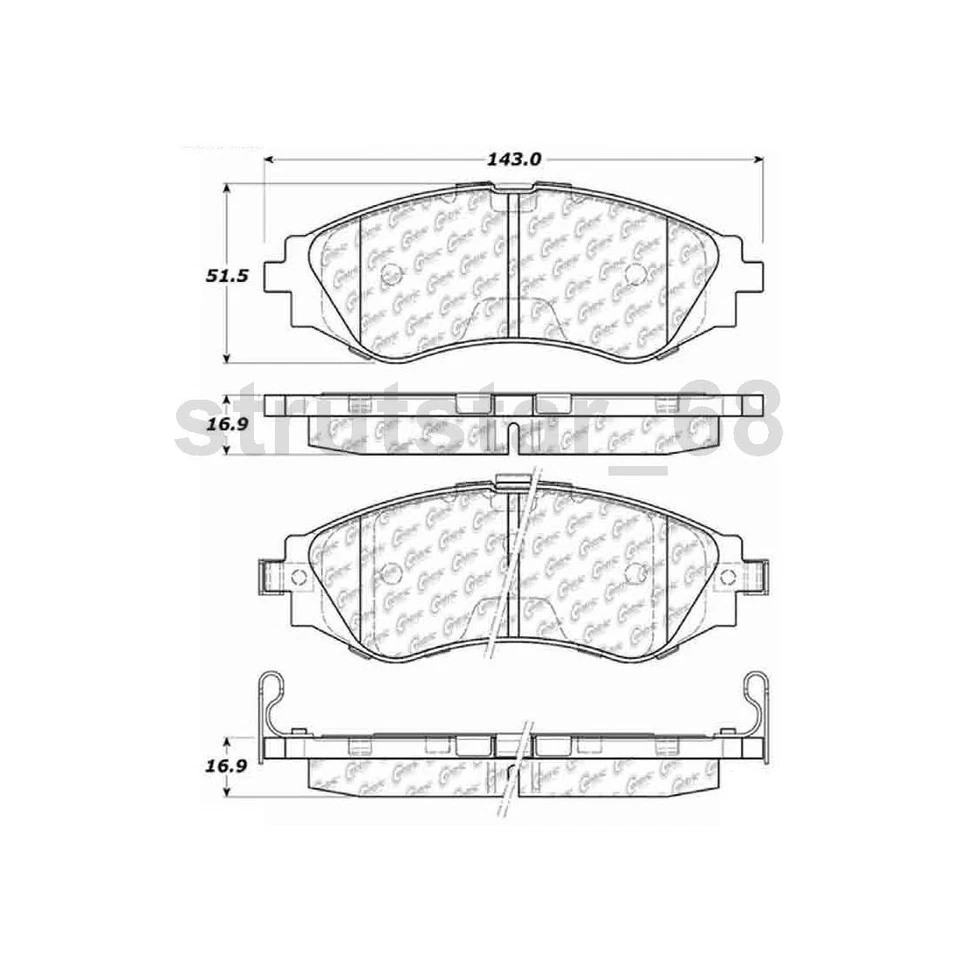 Juego de 2 pastillas de freno de disco delanteras traseras zapatas de freno de tambor para Chevrolet Aveo 1,6 L_ Foto 3 de 4