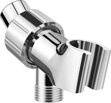 Adjustable Handheld Shower Head Holder- Brass Ball, Premium ABS Bracket- 360 Deg