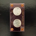 1964 & 1964-D KENNEDY SILVER HALF DOLLAR 2 Coin Lot IN CASE