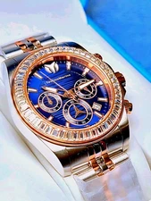 TechnoMarine TM-222028 42MM Chronograph Tachymeter Two-tone Rose Gold 48 Stones