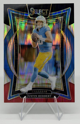 Panini 2024 Select Football Justin Herbert Concourse Prizm #41 - Chargers