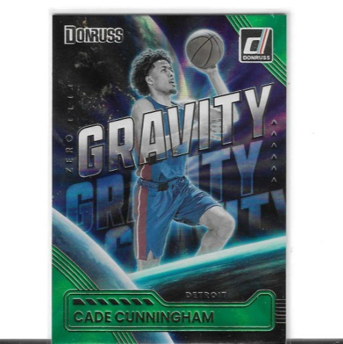 2025-26 Donruss Cade Cunningham Zero Gravity Holo Green Laser #14 Pistons