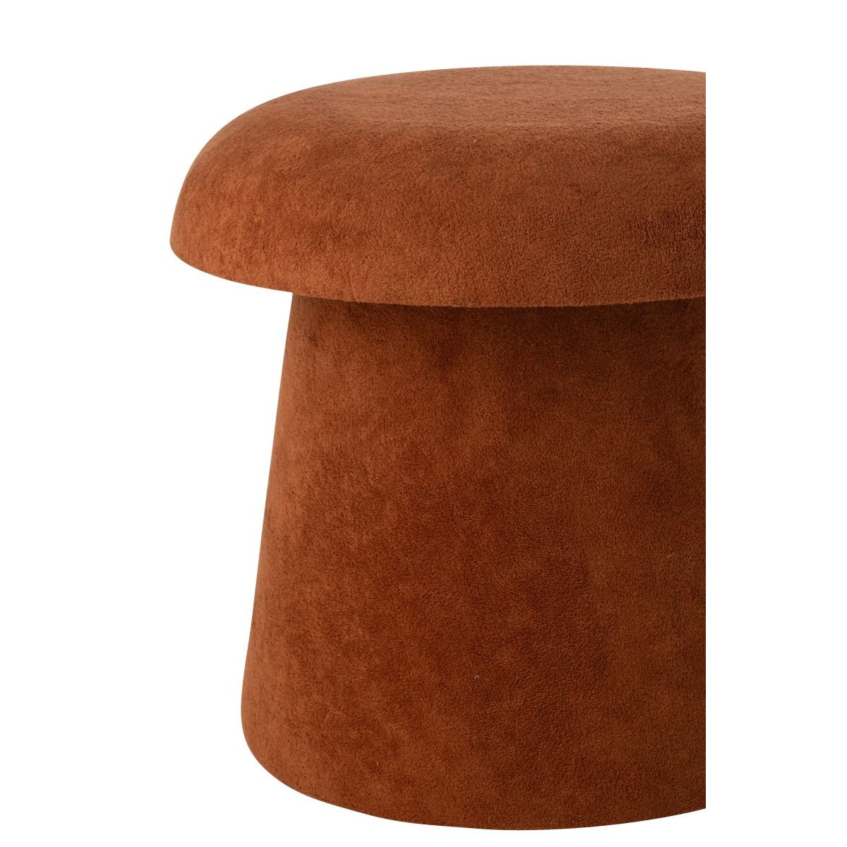 Pouf coffre champignon Chi 40cm terracotta en velours côtele