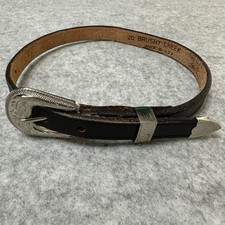 Brushy Creek Boys Kids Leather Western Belt Silver Conchos Made in USA Size 20