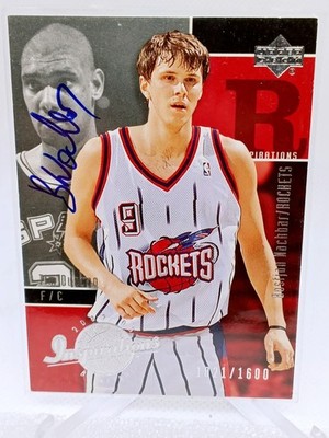 2002-03 Upper Deck Inspirations Bostjan Nachbar/Tim Duncan Rookie Auto /1600
