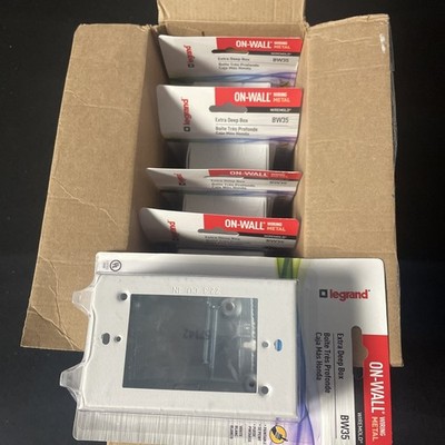 Legrand BW35 On Wall Metal Extra Deep Box.  5 Total.   NIB. 