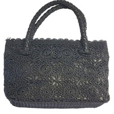 Crochet Purse Bag Y2K 90s Retro Floral Overlay Evening Small New Years Ornate