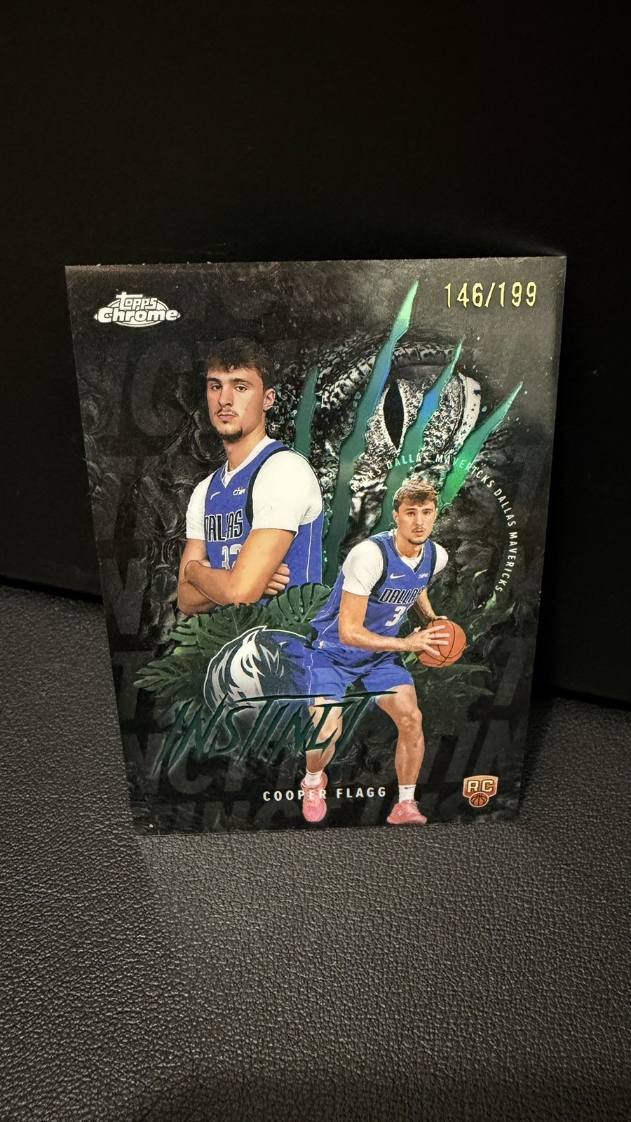 Cooper Flagg 146/199 AQUA INSTINCT Rookie 2025-26 Topps Chrome Basketball Dallas