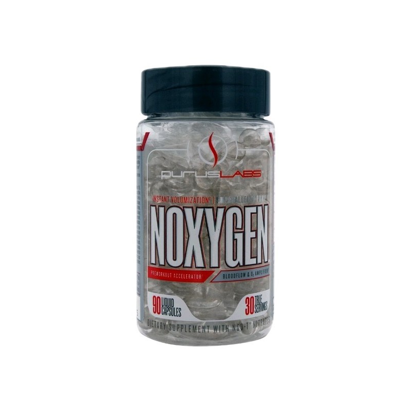 Purus Noxygen Pre-workout Accelerator for Max Pump, 180 Liquid Caps