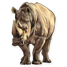 Rhinoceros Rhino - Vinyl Decal Sticker - Car Window Laptop - ebn8596