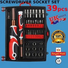 39PCS SCREWDRIVER SOCKET SET MULTI-FUNCTIONAL TORX HEX MAGNETIC REPAIR KIT UK