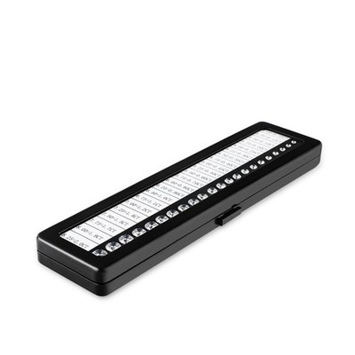 GemTrue DK107 Diamond Sizes & Weight Comparison Set - 200 x 54 x 17mm, Black 