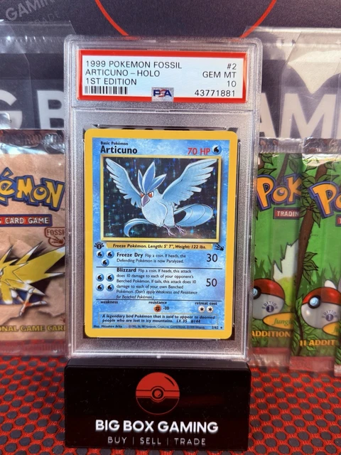 1999 Pokémon Fossil 1st Edition Articuno Holo #2 PSA 10 Gem ❄️ POP - 147
