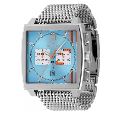 Invicta S1 Rally Cuadro Monaco Men's 45mm GMT Mesh Bracelet Chrono