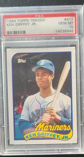 PSA 10 GEM MINT BASEBALL CARD 1989 TOPPS TRADED KEN GRIFFEY JR MARINERS HOF