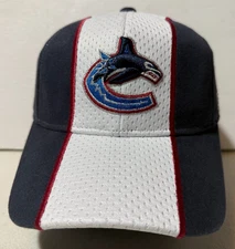 Vintage CCM Vancouver Canucks Adjustable Strapback Hat Navy/White Cotton NWT