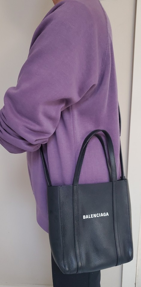 Balenciaga Everyday Xxs Tote Bag Black Long Strap Casual crossbody leather