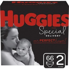 Huggies Special Delivery Newborn Diapers, Size 2 12-18 lbs , 66 Count - NEW