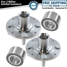 Pair (2) Front Wheel Hub Bearing Kit Fits Civic CX DX LX HX GX VX SI Del Sol