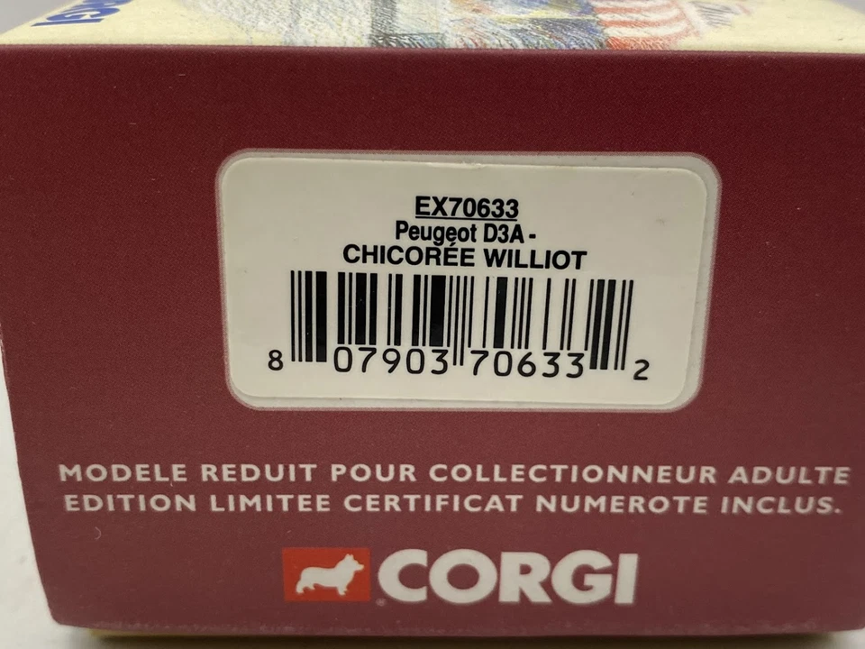 CORGI 1:50 Peugeot D3A CHICORRE WILLIOT EX70633 Diecast camión truck - Imagen 4 de 4