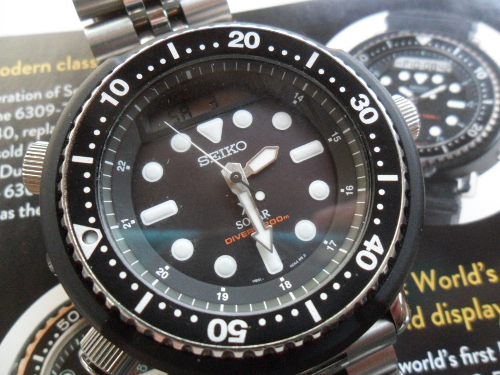 Arnie S/S Men's Seiko X Solar Prospex 200M Diver's Hybrid Tuna Watch H851-00A0