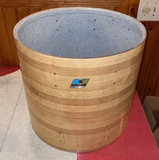 Vintage Ludwig 18" Butcher Block Floor Tom Drum Shell - 3-Ply Maple w/ Re Rings!