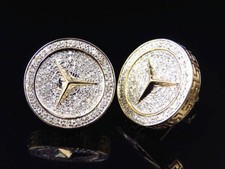 2Ct Round Lab-Created Diamond Womens Stud Earring 14K Yellow Gold Plated