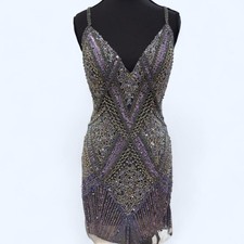 Designer Valiant Paris heavily beaded mini dress