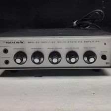 Vintage Realistic MPA-20 Solid State 120V / 12V PA Amplifier