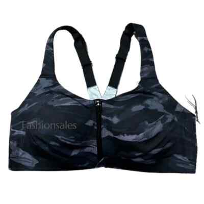 Victorias Secret Knockout Front Close High Support Sports Bra Black Multi New