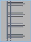 Sèche Serviette Design Nerissa Brillant Chromé 1400 X 600 Mm