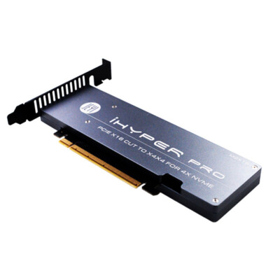 JEYI iHyper-Pro M.2 X16 to 4X NVME Disk RAID Card NVMEx4 Array Expansion Card