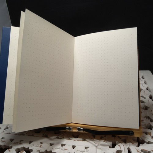 Inspire Notebook Navy Blue w/Gold Foil Cover 3 Sections Dotted Lined SHIPS FREE - Picture 3 of 3