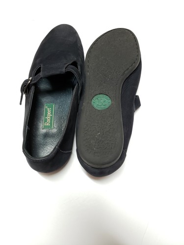 Rockport Womens Black Suede Leather T Strap Shoes W2096 Size 8M - Picture 6 of 12
