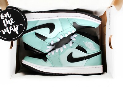 関税込☆NIKE★(W) Jordan 1 Mid Washed Teal Mint★22.5-26.5cm Women's Jordan 1 Mid Washed Teal/Mint Foam DV2229-30 Size