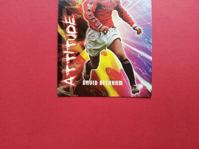 David Beckham Manchester United Carte Futera Attitude 2000 - Quasi Neuf - Collection Football