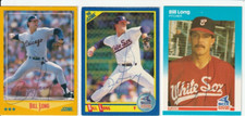 Lot of 3 CHICAGO WHITE SOX Hand-Signed Trading Cards: BILL LONG