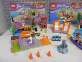 Lego Friends Lot 41099 Heartlake Skate Park & 41315 Surf Shop With instructions
