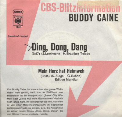 7'', Single, Promo Buddy Caine - Ding, Dong, Dang