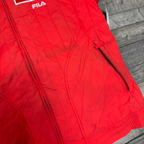 Giubbotto piumino vintage Fila Ferrari Scuderia anni 90 retrò rosso uomo grande - Foto 9 di 12