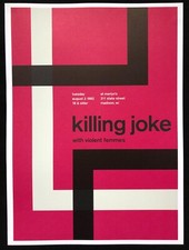 Killing Joke 3rd Aug 1982 Goth Gig Double-Sided Poster H20